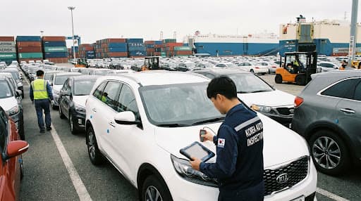 Mol Trading staff assisting an international vehicle buyer
